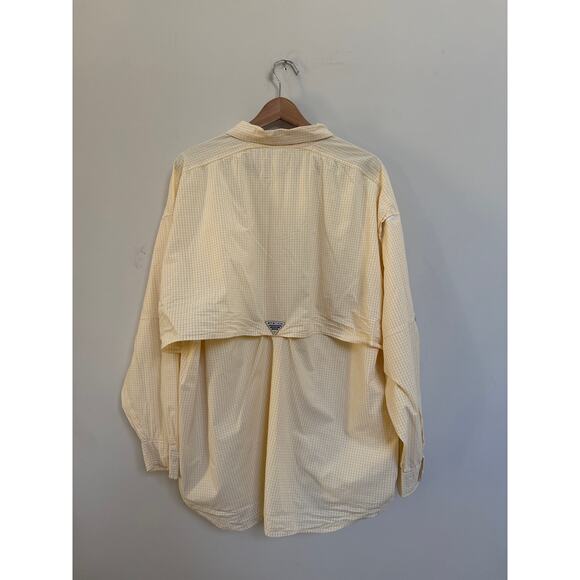 Columbia PFG Shirt Mens 3XL Super Bonehead Vented Fishing Button Down Yellow - Picture 9 of 9